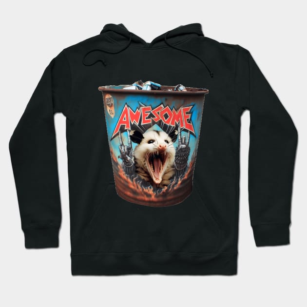 Awesome possum garbage can Hoodie by NightvisionDesign